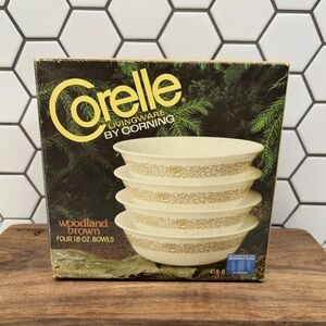 Corelle Woodland Brown 18-Oz Bowls Brand New Never Opened